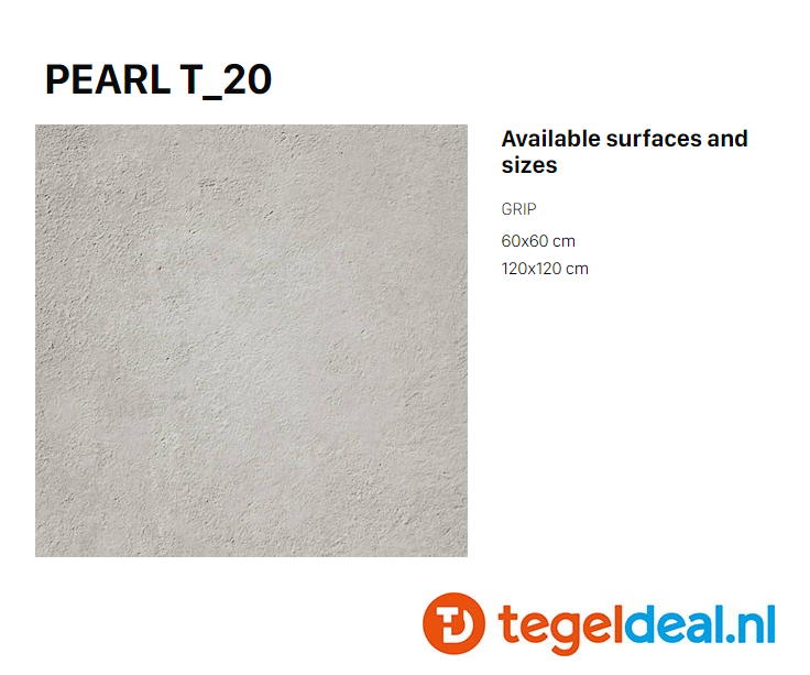 TRT Supergres H.24 Pearl, 60x60x2 cm HPT6, OUTDOOR terrastegels