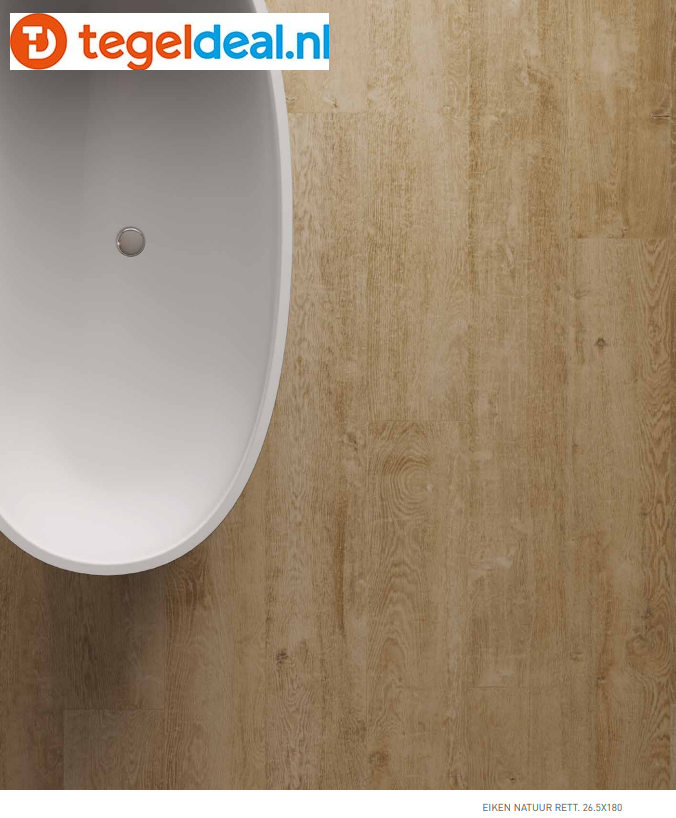 TRT SIL Ceramiche, Eiken Natuur, 40x120x2 cm, terrastegels