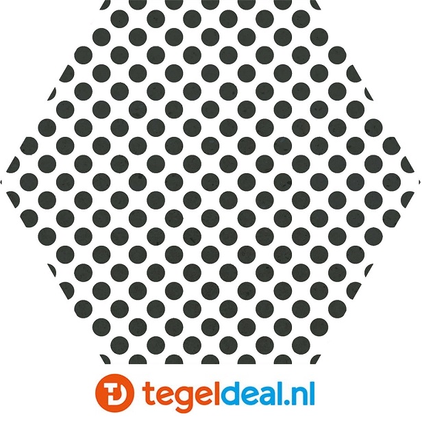 Codicer, Hex 25 Moma Mix White, 22x25 cm hexagon tegels