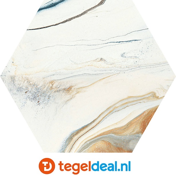 Codicer, Hex 25 Marmaris Sunset, 22x25 cm hexagon tegels 
