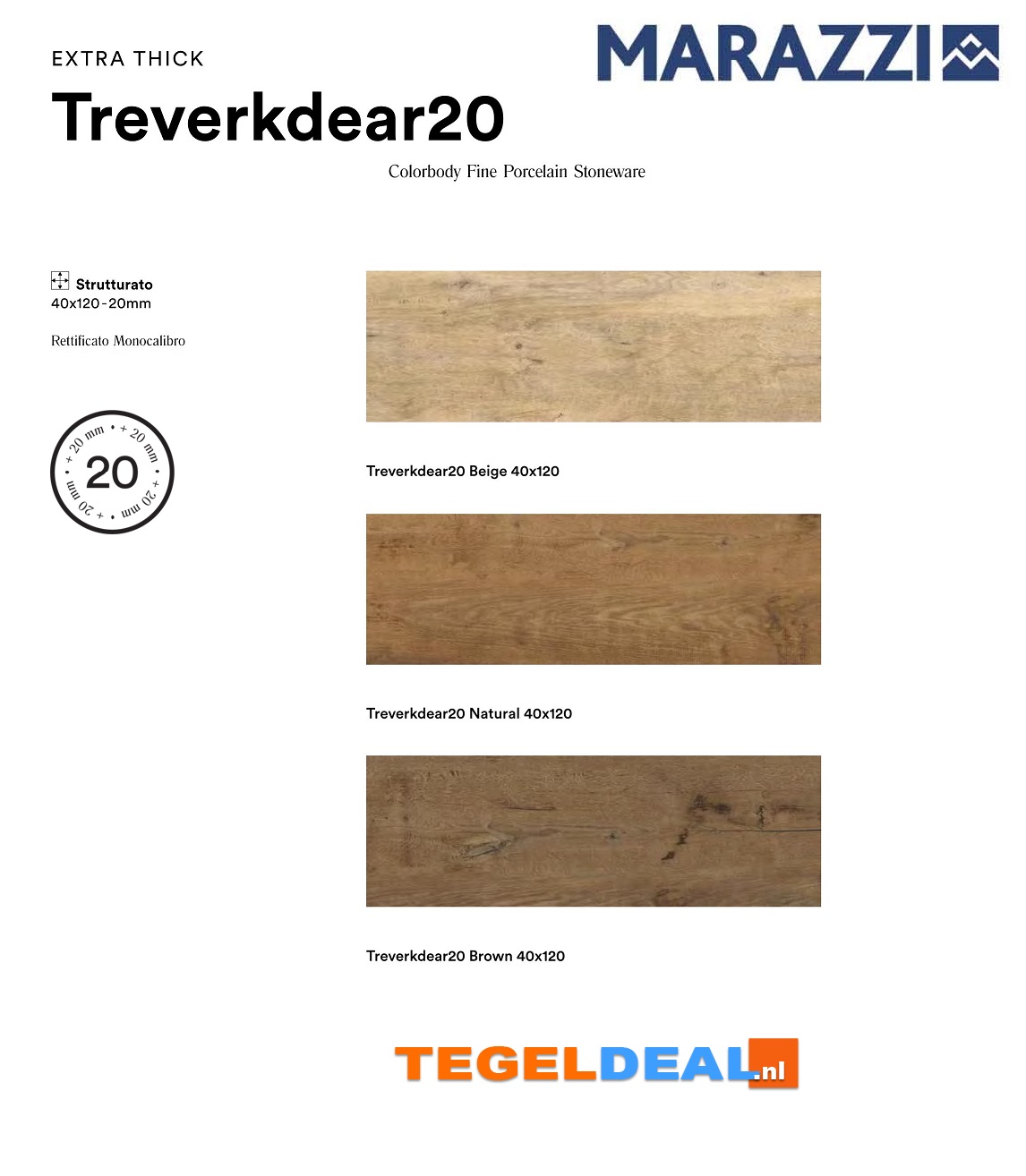 VLT Marazzi Treverkdear, verouderde planken