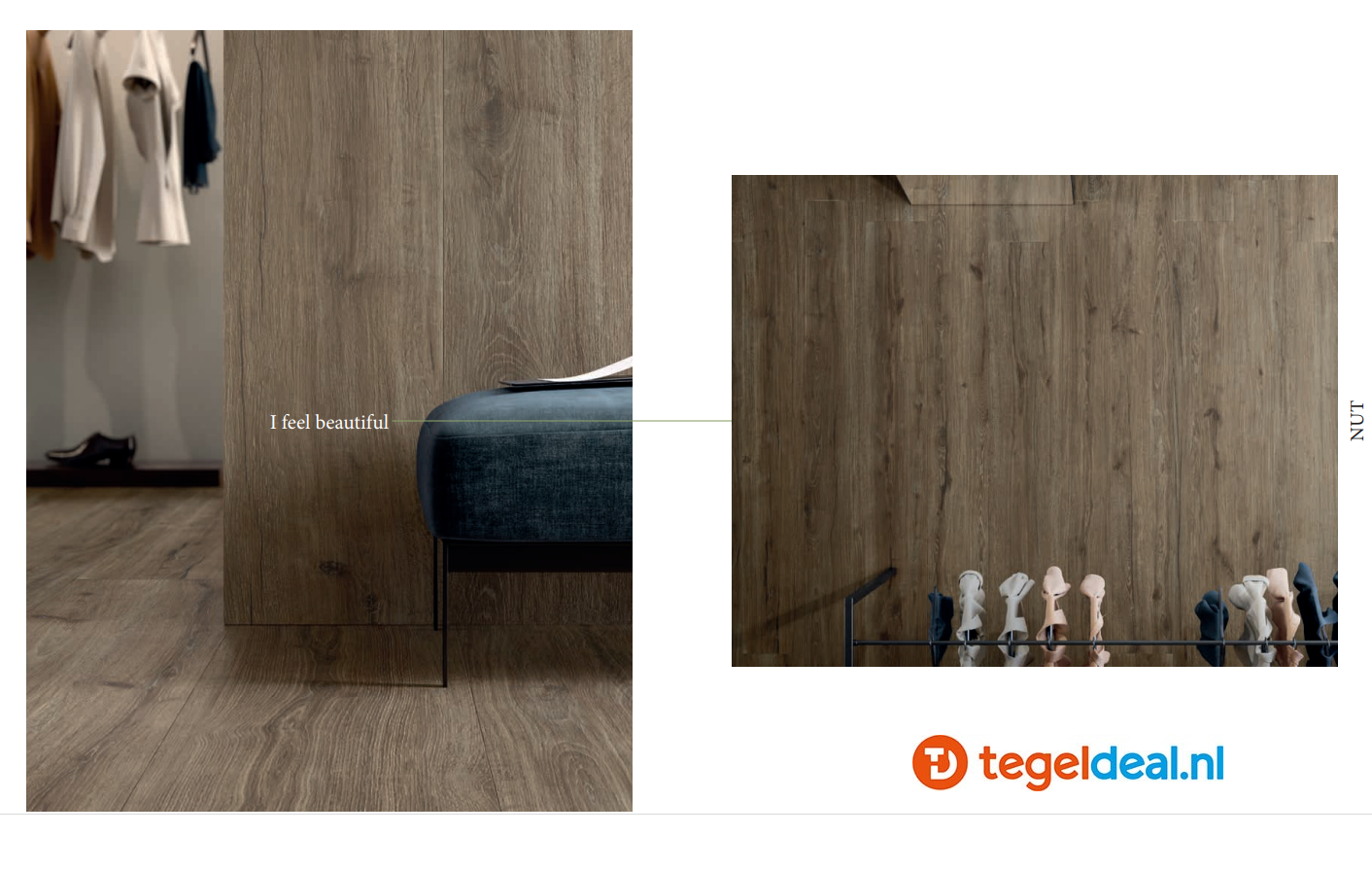 Supergres Ekho Nut, 20x120 cm, U2EK, houtlook tegels