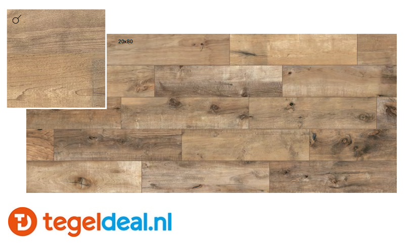 Flaviker, Dakota, AVANA, 30x120x2 cm NAT. R., art. code DK 3130 M, houtlook terrastegels 