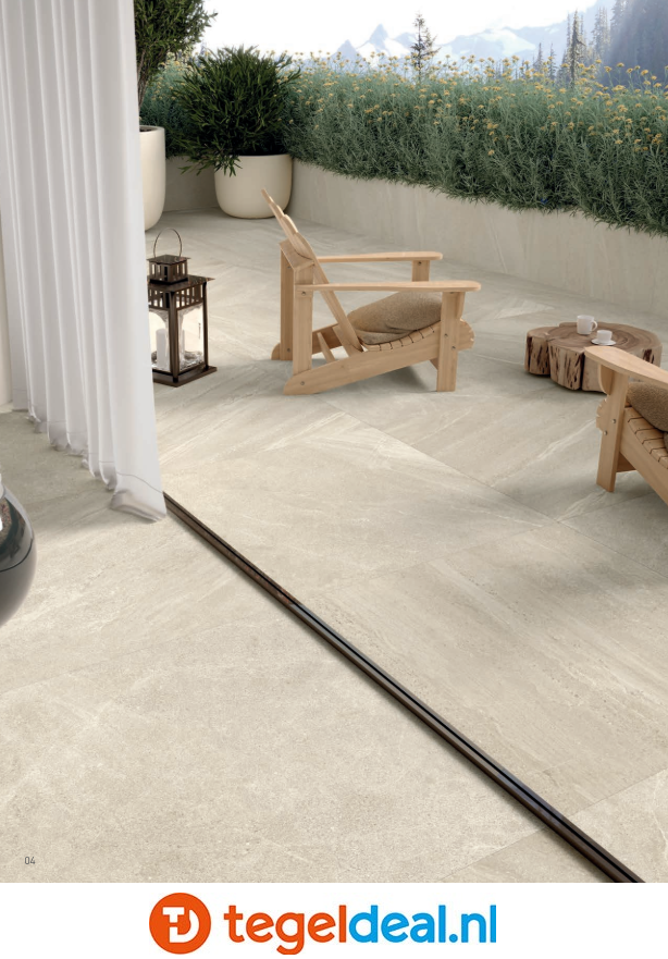 SIL Ceramiche, Park Avenue SAND, 60x60 cm, natuursteenlook tegels