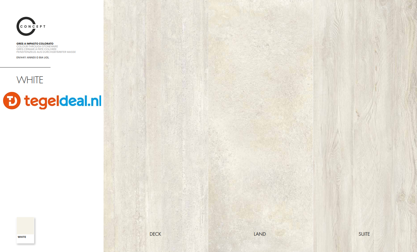 VLT Castelvetro, serie Concept Land WHITE, 60x120 cm, CLD62R1