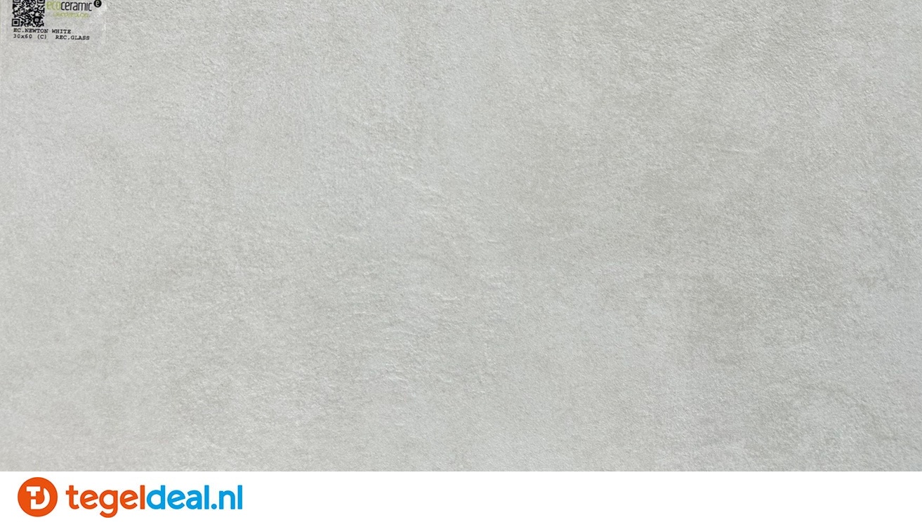 Ecoceramic, Newton WHITE, 60x60 cm Mate, cementlook tegels