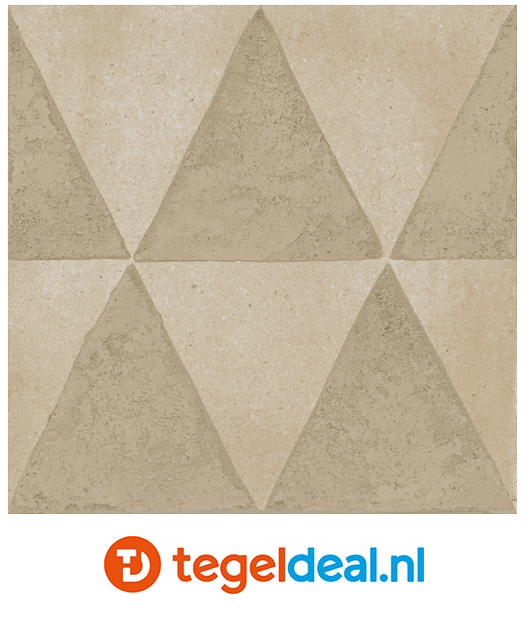 Marazzi ArtCraft CALCE Triangoli, 20x20 cm MGZS,  terracottalook decortegels 