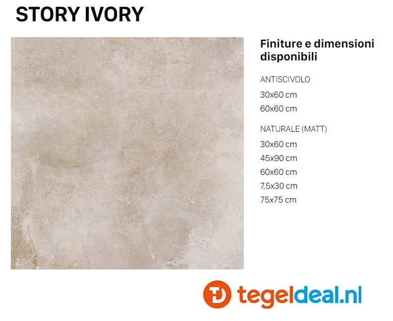 VLT Supergres Story Ivory, 45 x 90 cm