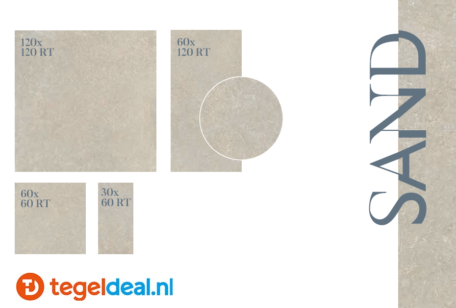 Supergres Kalkarea SAND, 120x120 cm R10