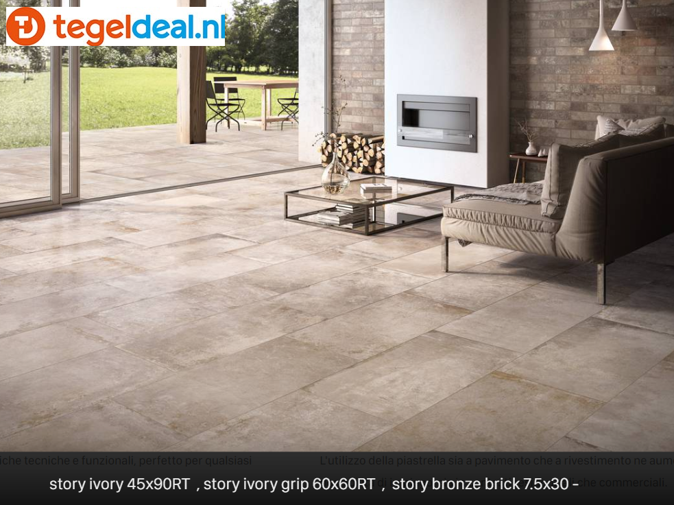 Supergres Story Ivory, 30x60 cm, SIO7, natuursteenlook tegels