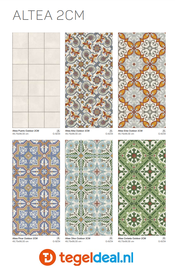 Aparici Altea, 60x60 cm, patroontegels voor binnen - € 55,00 per m2