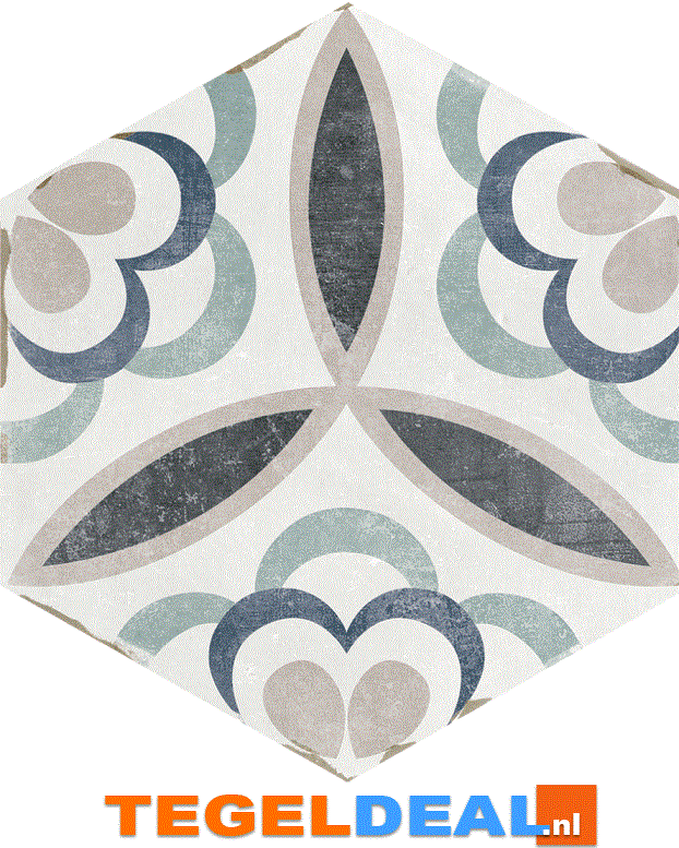 VLT Nanda Tiles, Capri, 14x16 cm, hexagon VLT Nanda Tiles, Capri, 14x16 cm, hexagon
