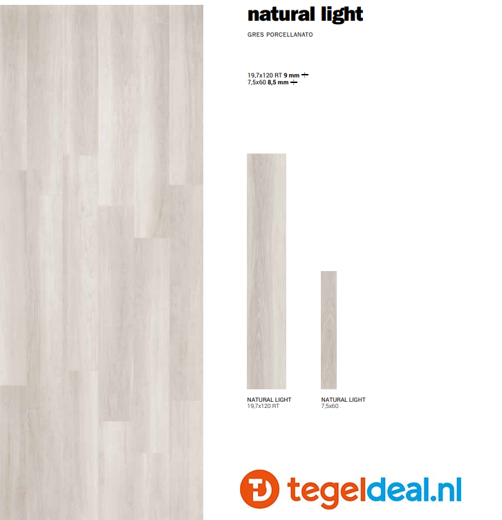 Supergres Natural Appeal Light, 20x120 cm, NT12, houtlook tegels