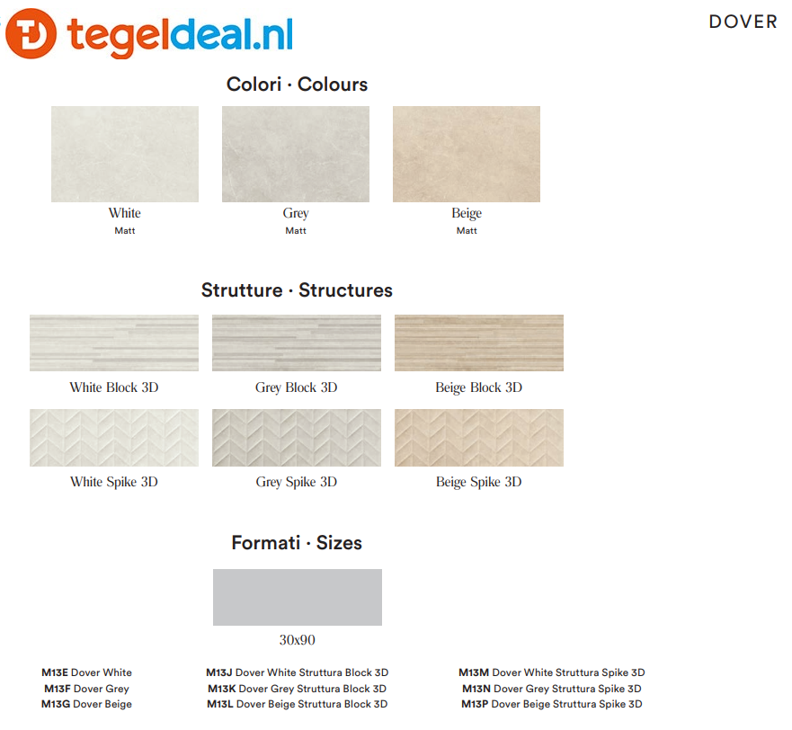 WDT Marazzi Dover, 30x90 cm betonlook