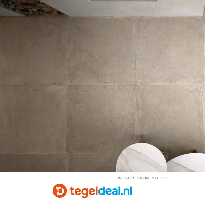 SIL Ceramiche, Industrial SANDAL, 90x90 cm GRIP, betonlook tegels SIL Ceramiche, Industrial SANDAL, 90x90 cm GRIP, betonlook tegels
