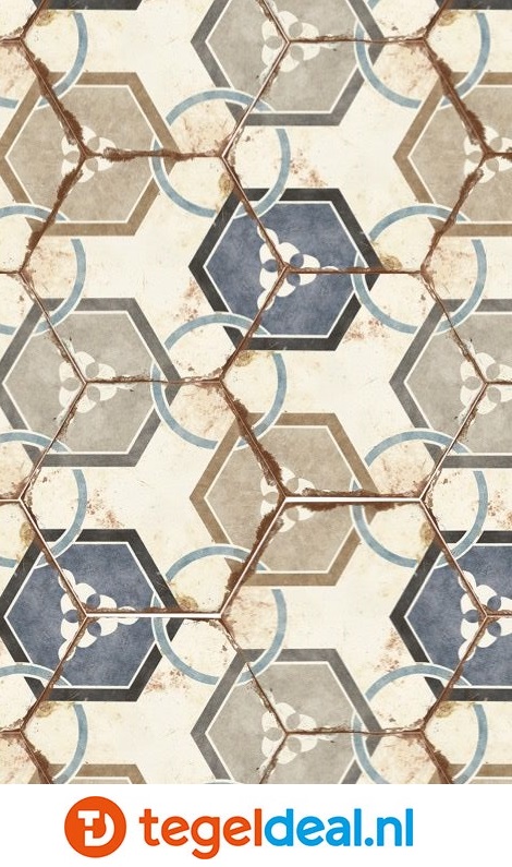 VLT Nanda Tiles, Bohemia DALIA, 21x25 cm, hexagon 