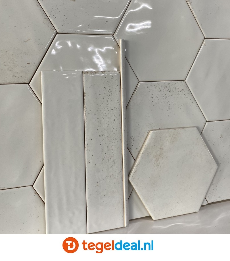 Ribesalbes Hope WHITE, 6x25 cm handvorm wandtegels - OP VOORRAAD Ribesalbes Hope WHITE, 6x25 cm handvorm wandtegels - OP VOORRAAD