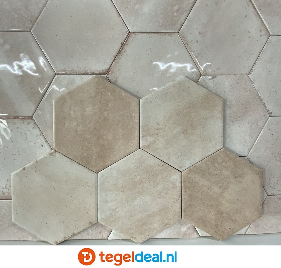 Ribesalbes Hope ROSE mat, 15x17,3 cm hexagon tegels Ribesalbes Hope ROSE mat, 15x17,3 cm hexagon tegels