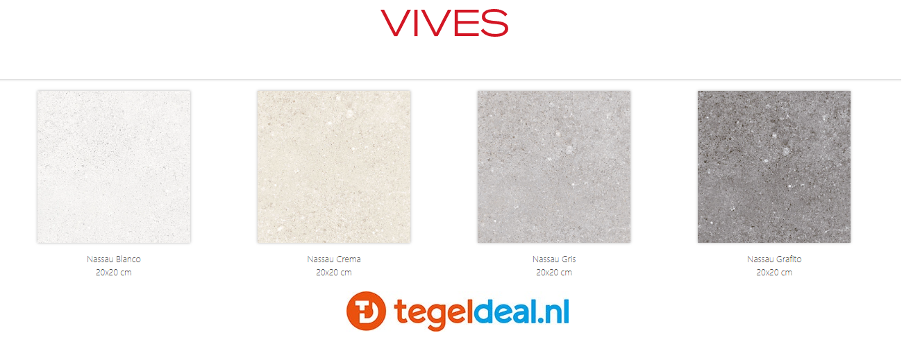 VLT Vives Nassau, 20x20 cm, 7 geometrische decors met 'goud' accent