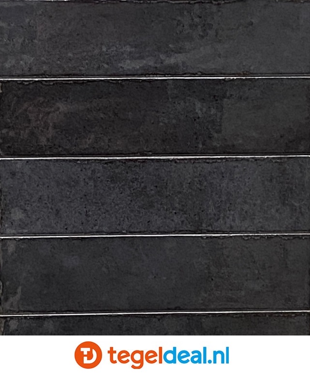 Equipe, Tribeca BASALT art 26874, 6x24,6 cm, handvorm wandtegels
