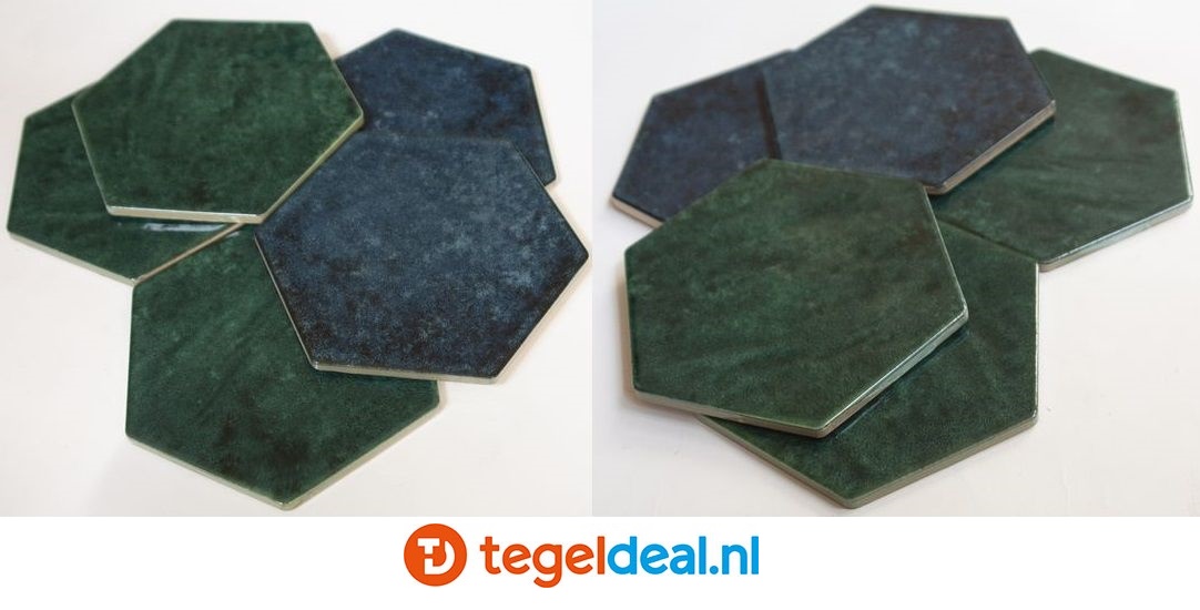 WDT Tonalite, Esamarine, 16,2x18,5 cm hexagon 