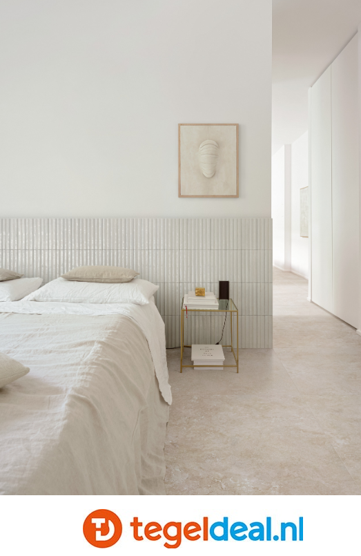 Marazzi Lume OFF WHITE, 6x24 cm Swing 3D MP99, wandtegels met reliëf