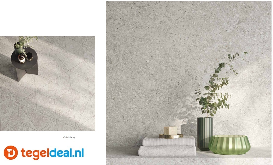 Supergres Cobb GREY, 60x120 cm ASST R10 RT, natuursteenlook tegels - €39,50 per m2 