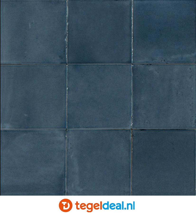 Marazzi Rice BLU, 15x15 cm M964, handvorm wandtegels