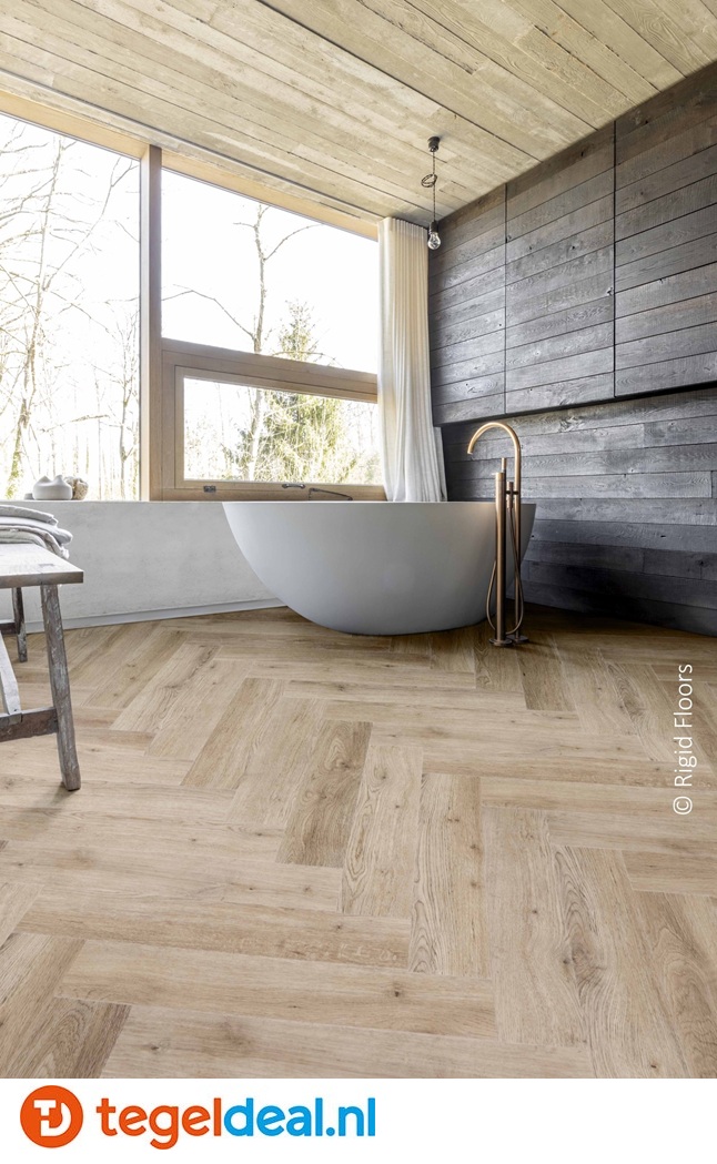 GUBBIO Herringbone, 12x60x0,65 cm - visgraat, A14376, Rigid SPC Click Vloe 