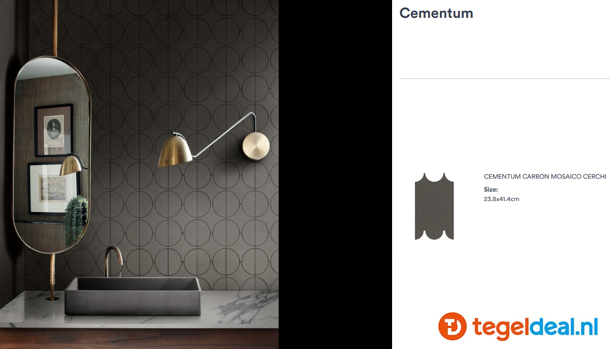 Marazzi Cementum CARBON, 60x120 cm Nat., M9SQ, cementlook tegels