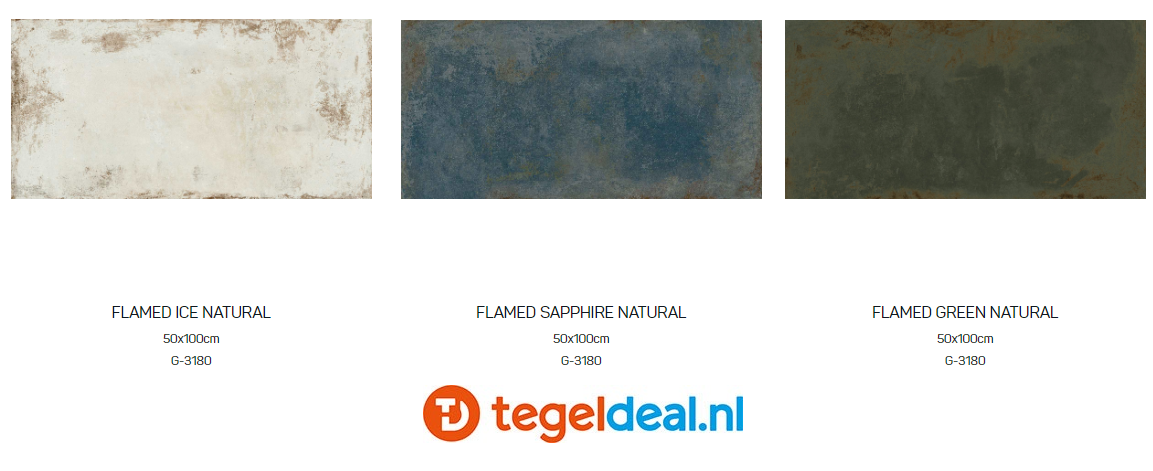 Aparici Flamed GREEN, 50x100 cm, metaallook tegels