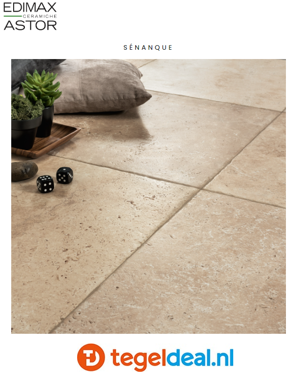 Edimax Astor, Sénanque, geïnspireerd op travertin- / natuursteenlook 