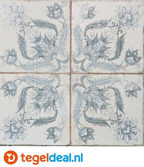 Peronda, Fs Ivy Blue, 45x45 cm, vintage patroontegels