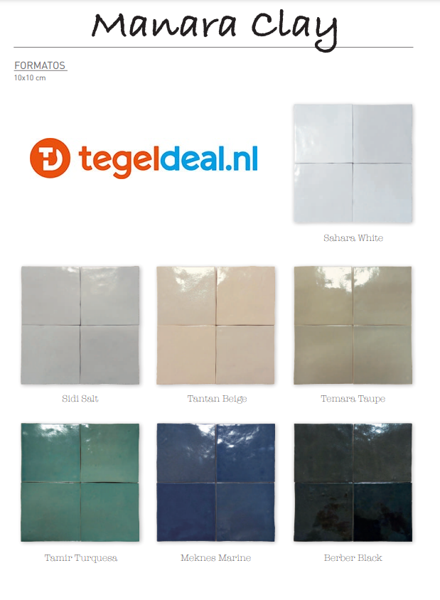 WDT Nanda Tiles, Manara Clay, 10x10 cm, zellige-look WDT Nanda Tiles, Manara Clay, 10x10 cm, zellige-look