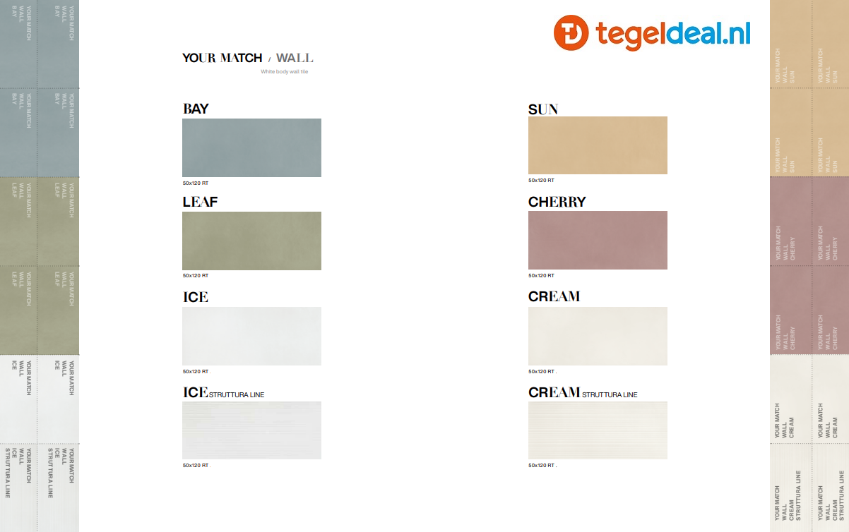 Supergres Your Match Wall, 50x120 cm, wandtegels Supergres Your Match Wall, 50x120 cm, wandtegels