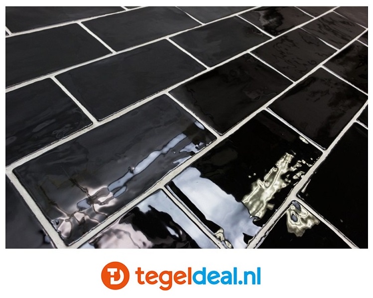 Equipe, Masia NEGRO, 7,5x30 cm, handvorm wandtegels OP VOORRAAD