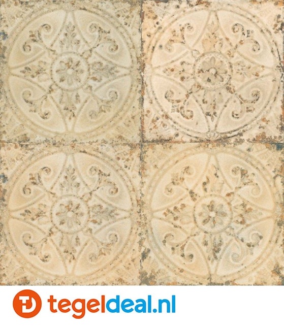 Peronda, Fs Saja-B, Beige, 33x33 cm, vintage patroontegels