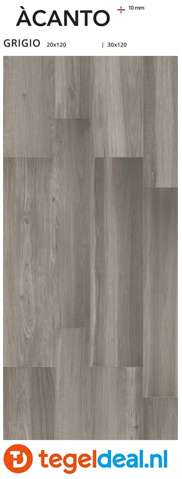 Serenissima Acanto Grigio, 20x120 cm, houtlook tegels