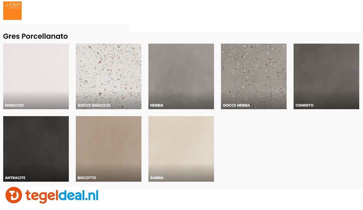 FAP, Milano Mood, cementlook vloer- en wandtegels 