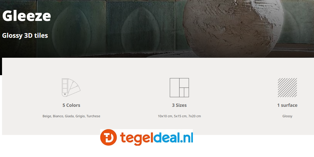 WDT Ragno Gleeze BIANCO struttura EGG 3D, 10x10 cm, R8GS WDT Ragno Gleeze BIANCO struttura EGG 3D, 10x10 cm, R8GS