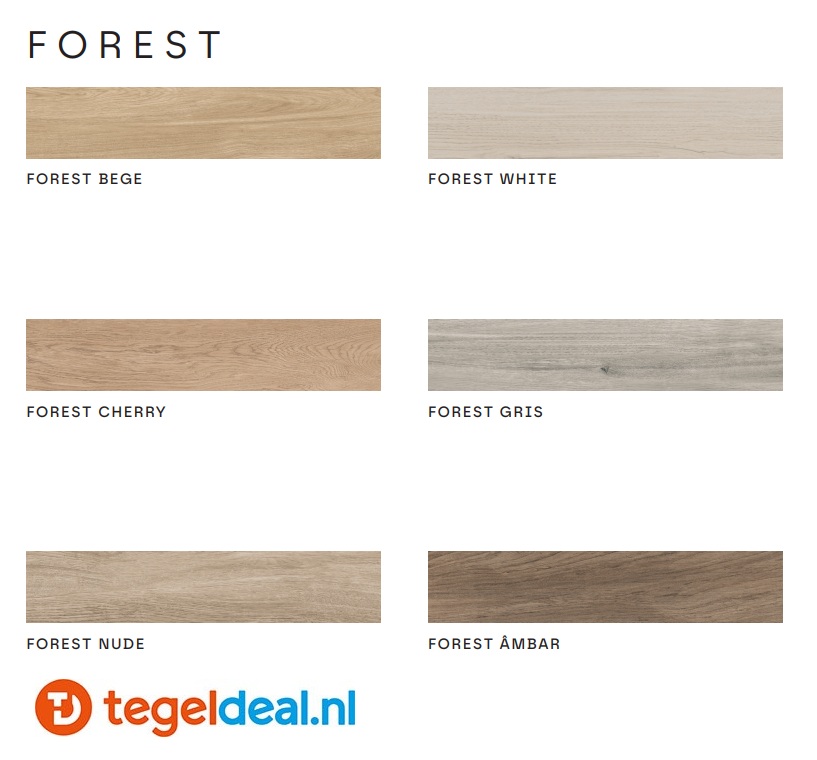 Revigres, Forest, Deck en Deck Forest, houtlook tegels 