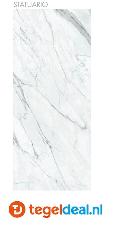 WDT Supergres Purity of Marble, Statuario, 30,5x91,5 cm, glans