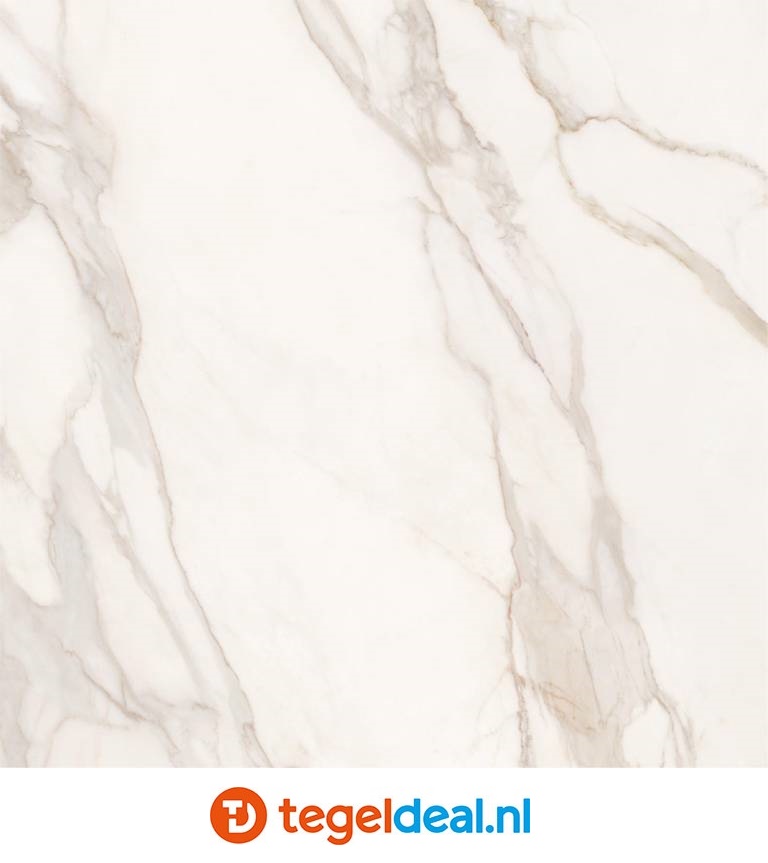 VLT Supergres Purity of Marble, Calacatta Lux, 75 x 75 cm