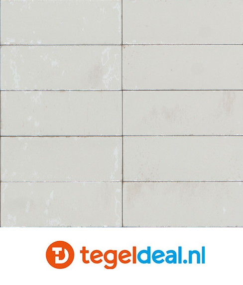 Ragno Gleeze BIANCO, 5x15 cm, R8HM, handvorm wandtegels