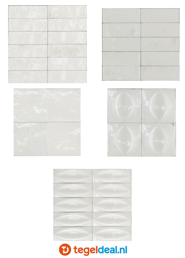 WDT Ragno Gleeze BIANCO struttura EGG 3D, 10x10 cm, R8GS WDT Ragno Gleeze BIANCO struttura EGG 3D, 10x10 cm, R8GS