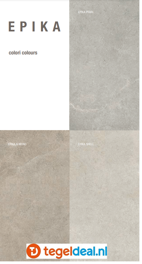 Supergres Epika Shell, 120x120 cm, SH12, natuursteenlook tegels