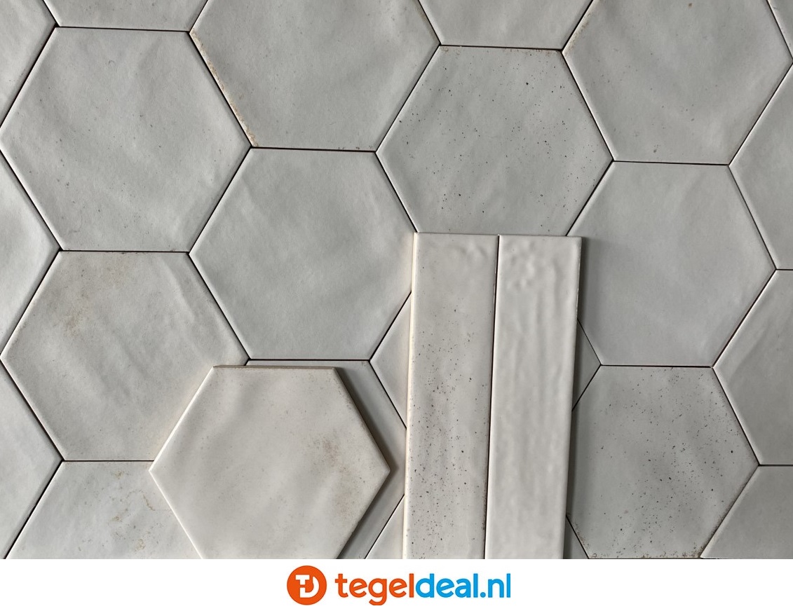 WDT Ribesalbes Hope WHITE glans, 15x17,3 cm hexagon  OP VOORRAAD