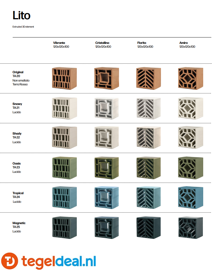 Mirage Terrae, Atmo - Idro - Lito, decoratieve wandtegels / 3D elementen 