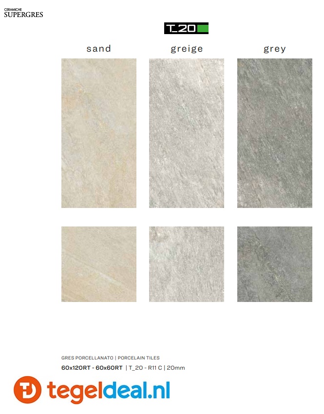 Supergres Menhir, natuursteenlook tegels 
