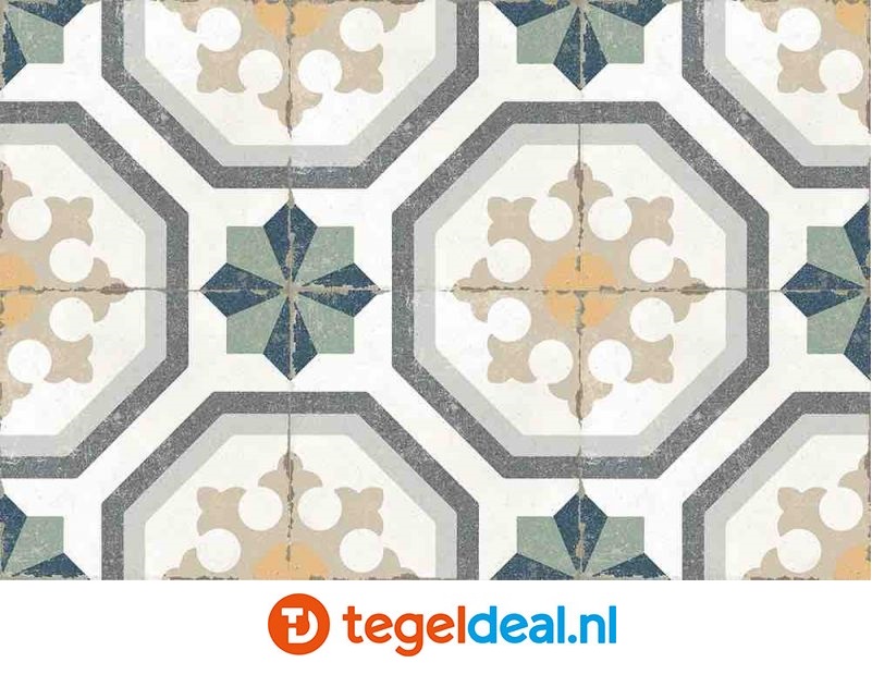 VLT Gabana, 20x20, vintage patroontegels VLT Gabana, 20x20, vintage patroontegels